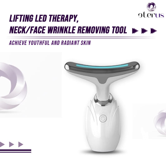 DC-eterus LED therapy device for skin tightening for neck and face wrinkle removal tool