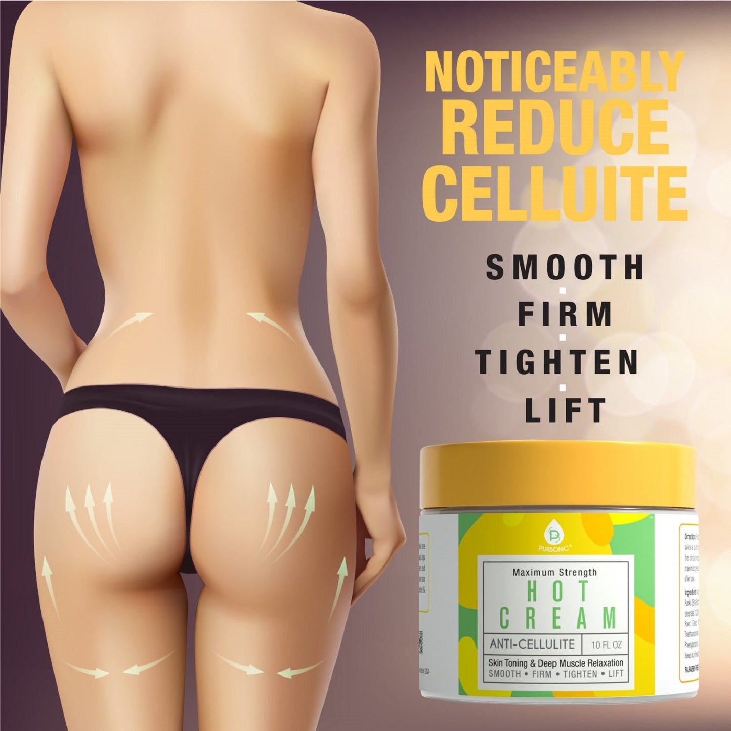 DC-PURSONIC perimenopause skincare solution hot cream for cellulite reduction smooth firm tighten lift