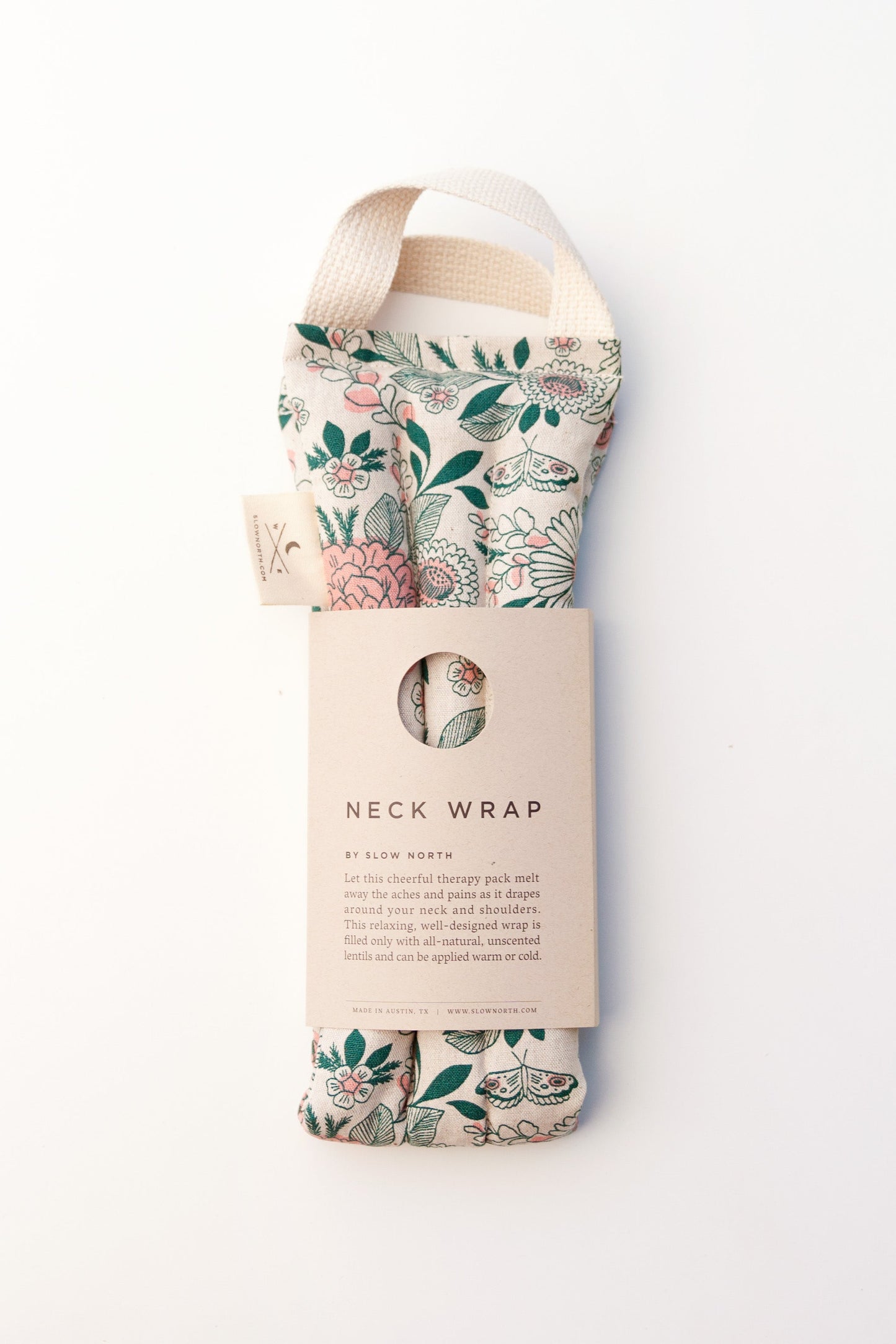 DC-Slow North floral neck wrap for comfort and relief, a natural perimenopause sleep aids option