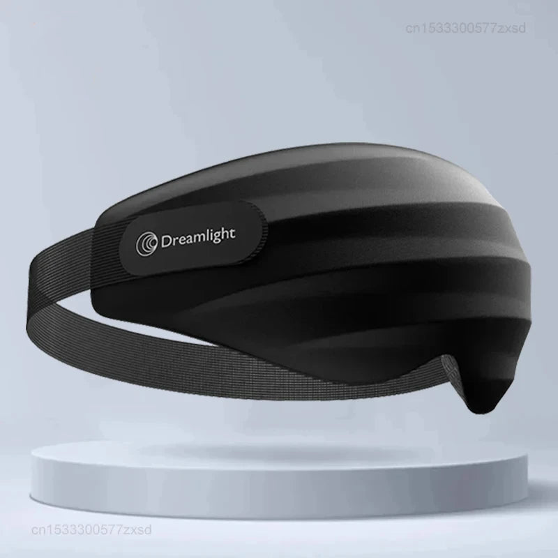 Black Dreamlight comfort sleep mask for women with adjustable strap for a restful night