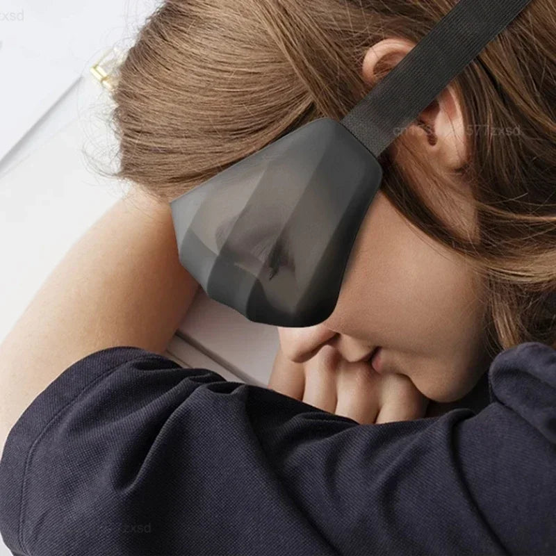 MenoMode comfort sleep mask for women in black with adjustable strap for restful sleep