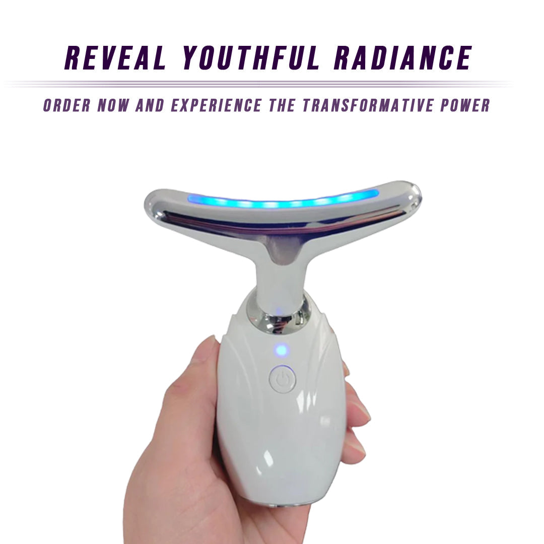 Handheld LED therapy device for skin tightening with blue light LEDs by DC-eterus
