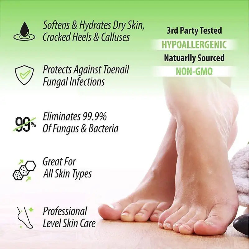 Natural foot balm for dry skin by MenoMode softens and hydrates cracked heels and calluses