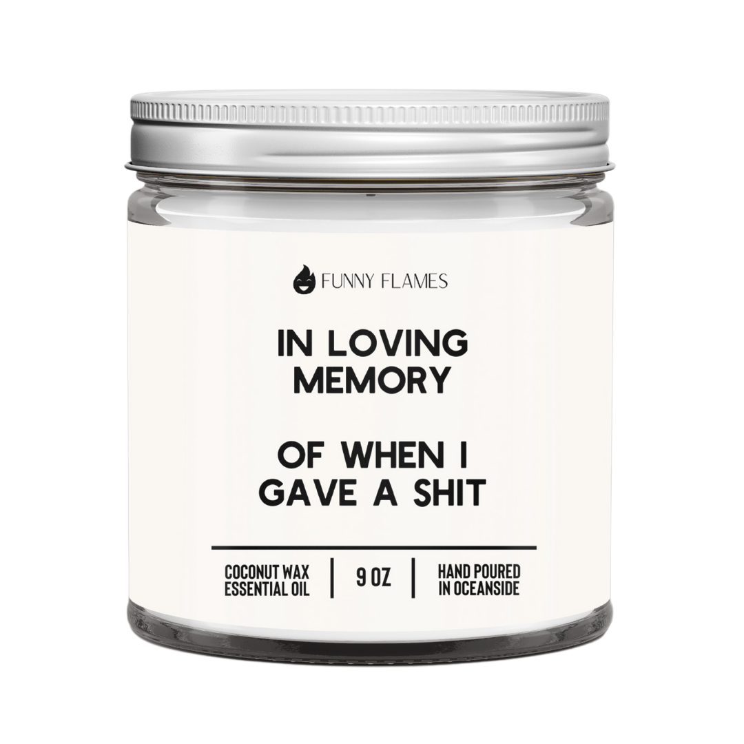 Funny menopause gift candle by DC-Funny Candle Co with humorous text in a clear glass jar