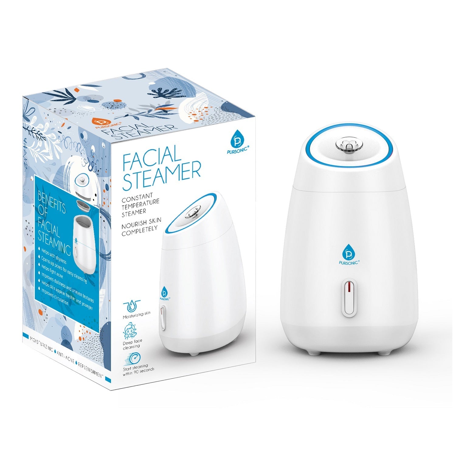 DC-PURSONIC home spa skincare device facial steamer with constant temperature and nourishing skin benefits