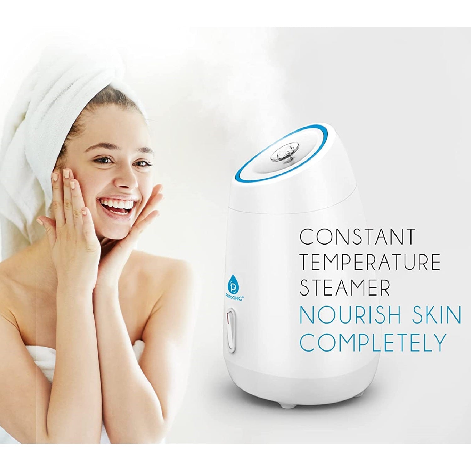 DC-PURSONIC home spa skincare device with constant temperature steamer to nourish skin