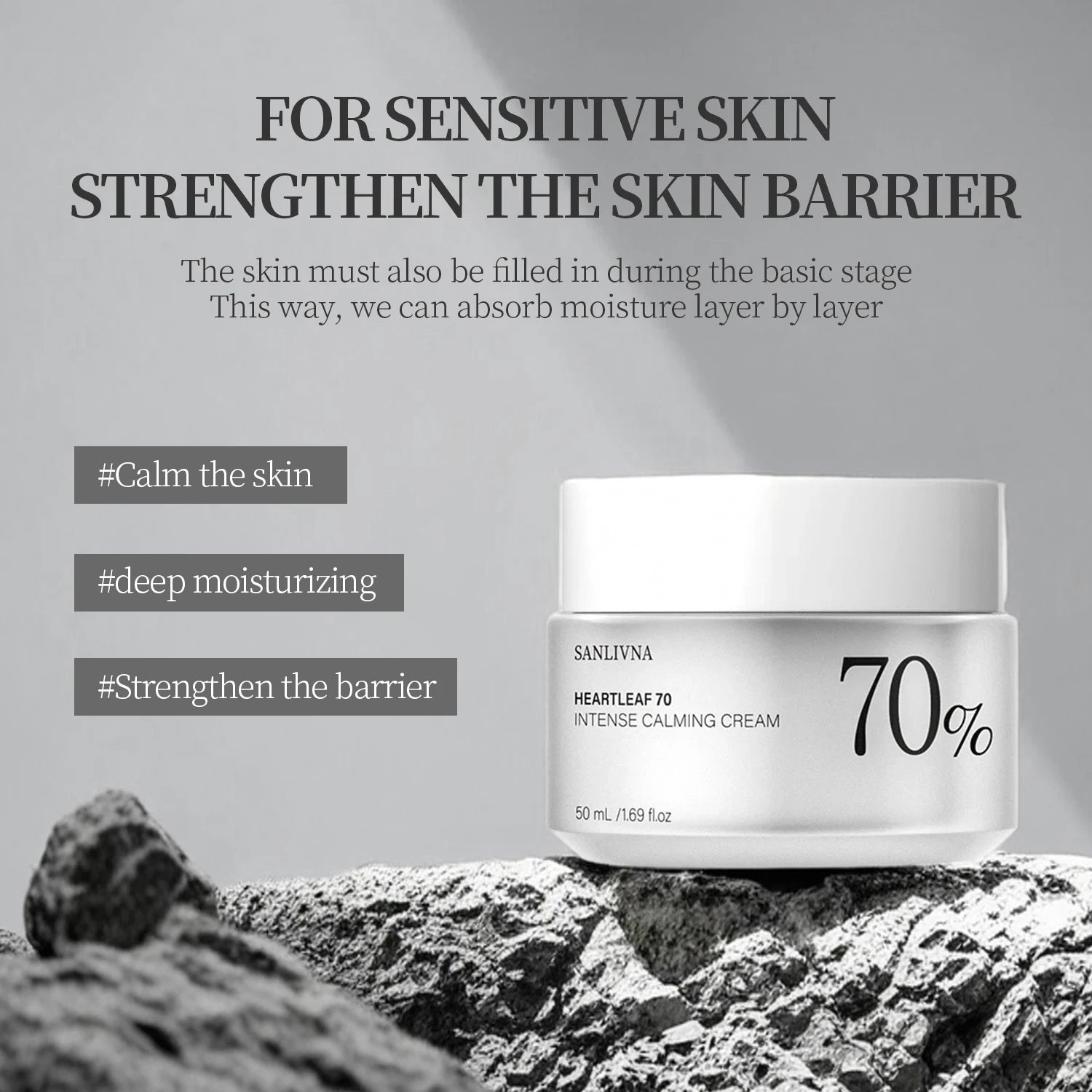 Menopause skincare essentials intense calming cream for sensitive skin with deep moisturizing and barrier strengthening