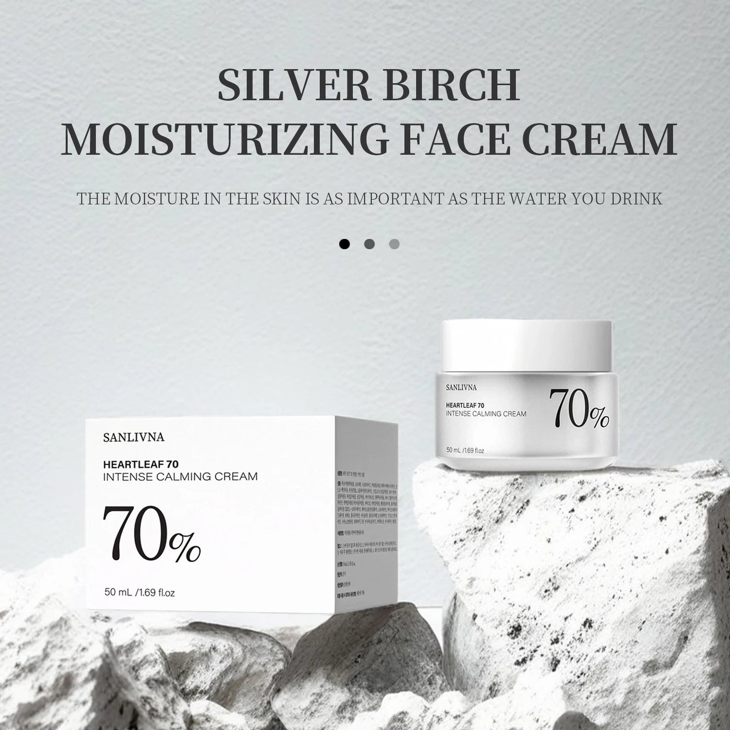Silver Birch moisturizing face cream by MenoMode as menopause skincare essentials with intense calming formula