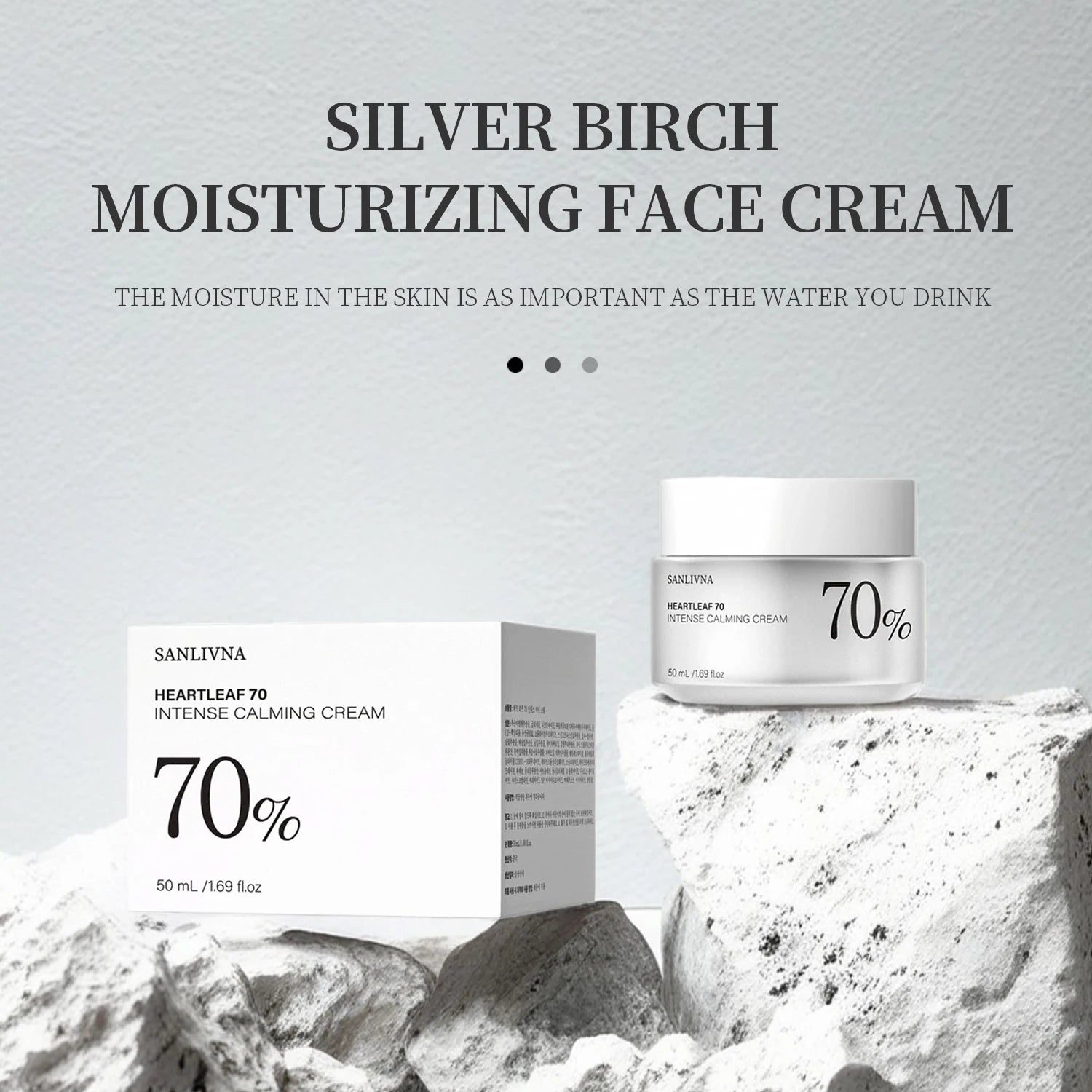 Silver Birch moisturizing face cream by MenoMode as menopause skincare essentials with intense calming formula