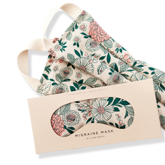 DC-Slow North floral migraine mask designed as perimenopause sleep aids for improved rest